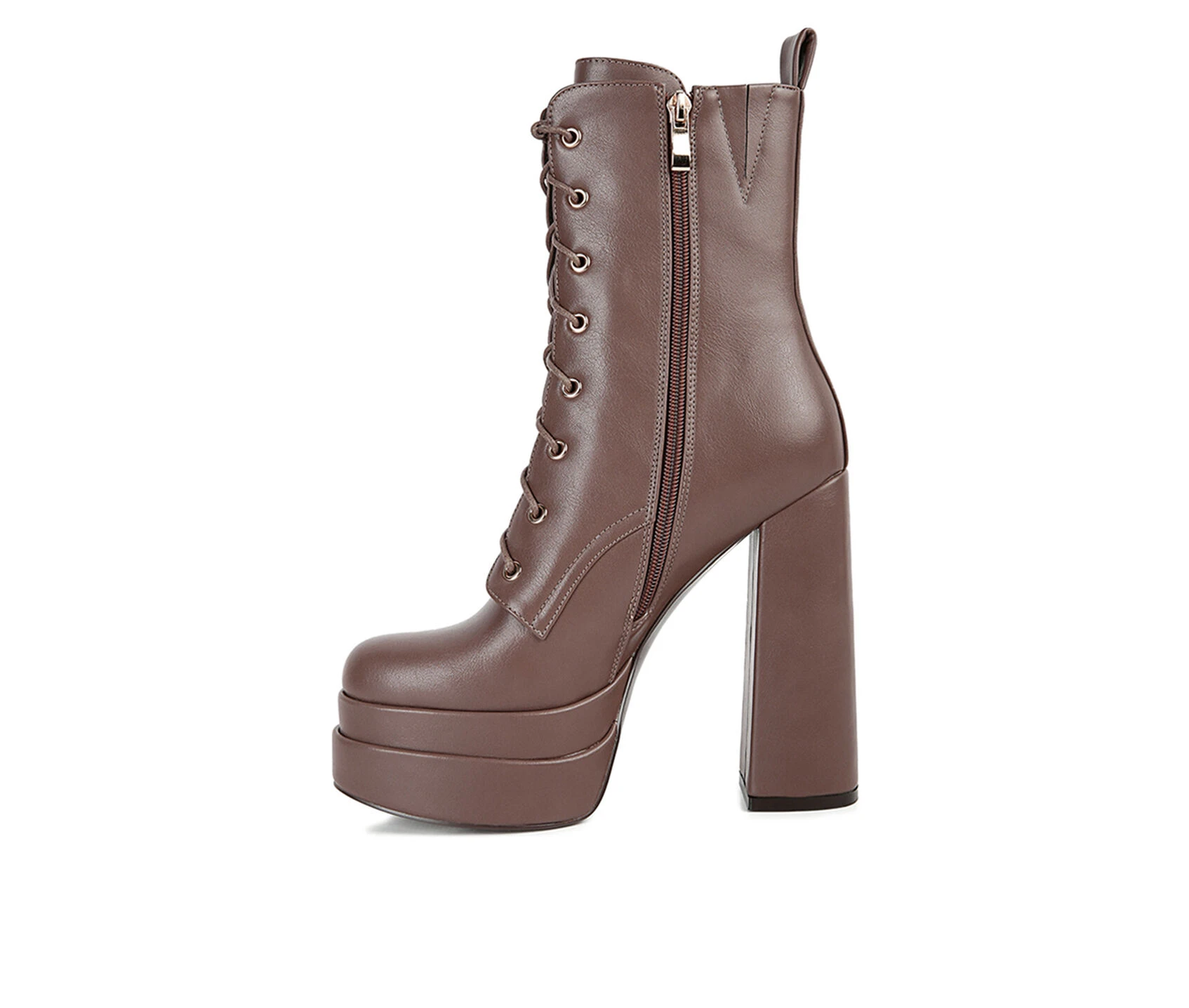 Women's London Rag Meows Lace Up Platform Heeled Boots 5 Women's London Rag Meows Lace Up Platform Heeled Boots - Image 3