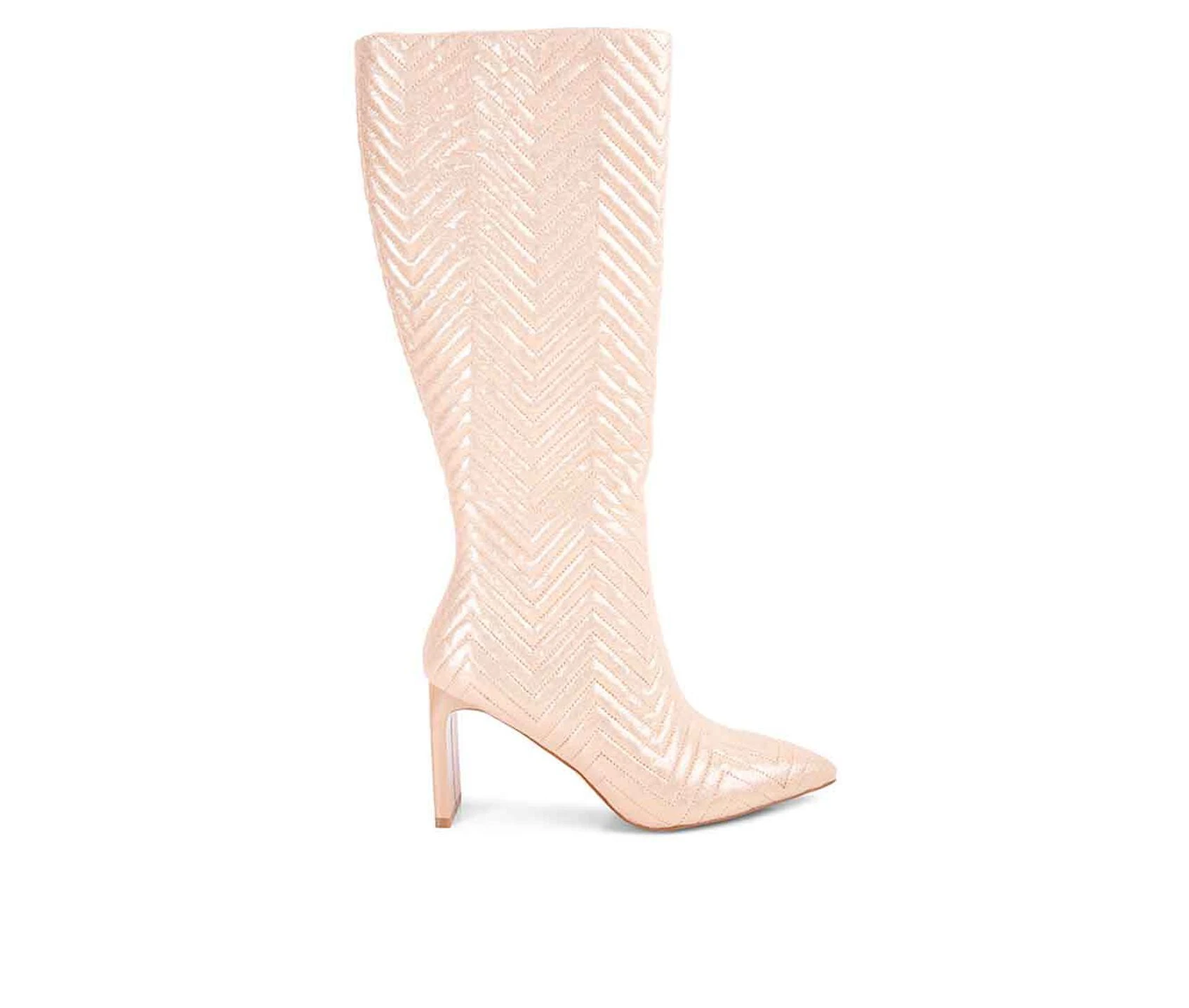 Women's London Rag Prinkles Knee High Heeled Boots 3 Women's London Rag Prinkles Knee High Heeled Boots