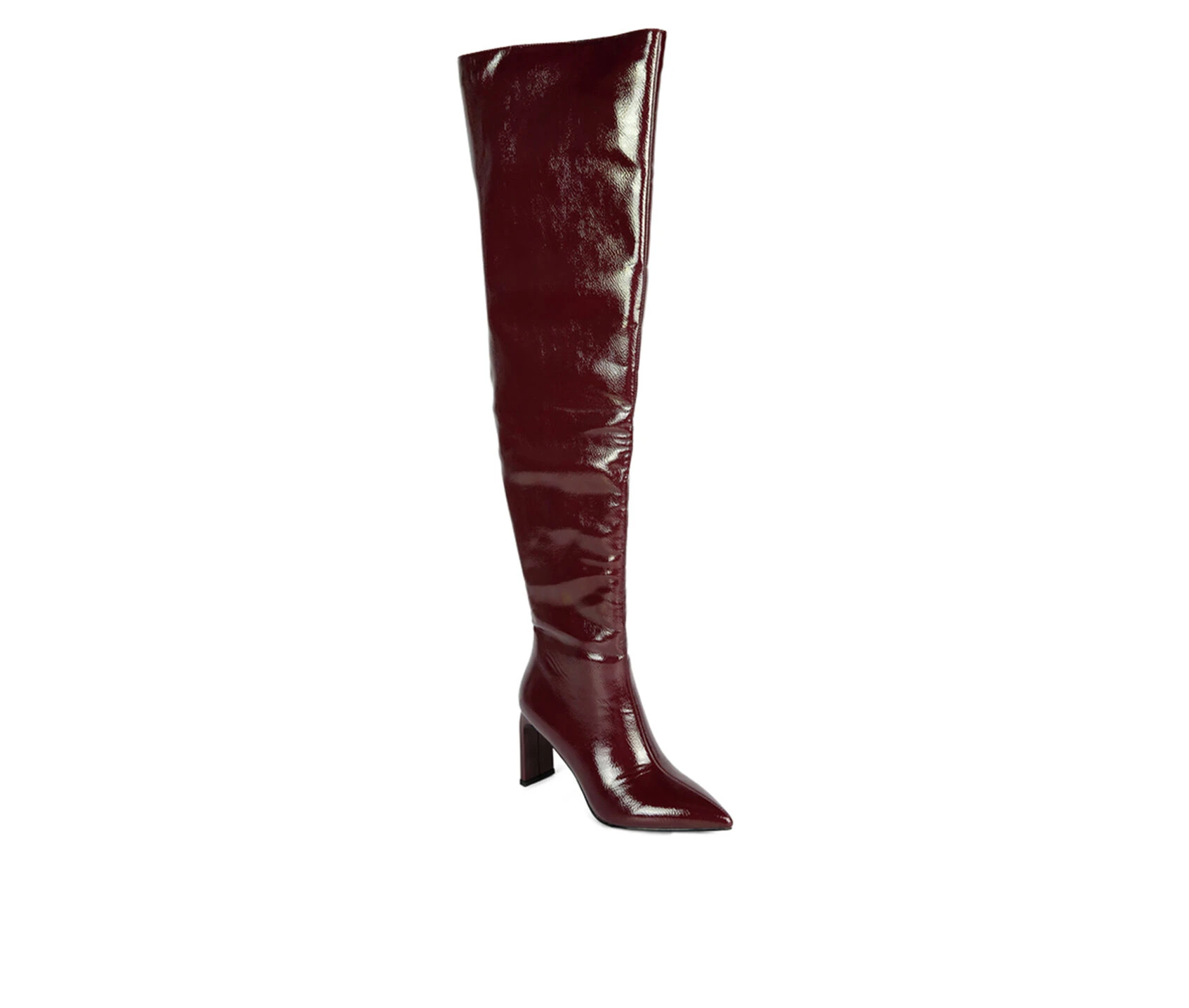 Women's London Rag Minkles Over The Knee Heeled Boots 4 Women's London Rag Minkles Over The Knee Heeled Boots - Image 2