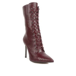 Women's London Rag Knocturn Mid Calf Lace Up Heeled Boots -Matisse Footwear shop 153962 333851 2