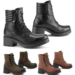 Motorcycle Boots Woman Falco Misty -Matisse Footwear shop 662 Green20Army 1