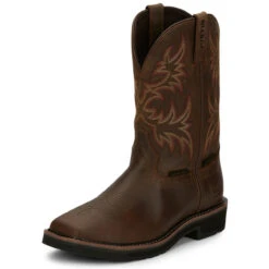 Justin Men's Driller 11" Brown Waterproof EH Steel Toe Boots - SE4690 -Matisse Footwear shop bjpmd3xixhanyizammkp 38169.1699597828