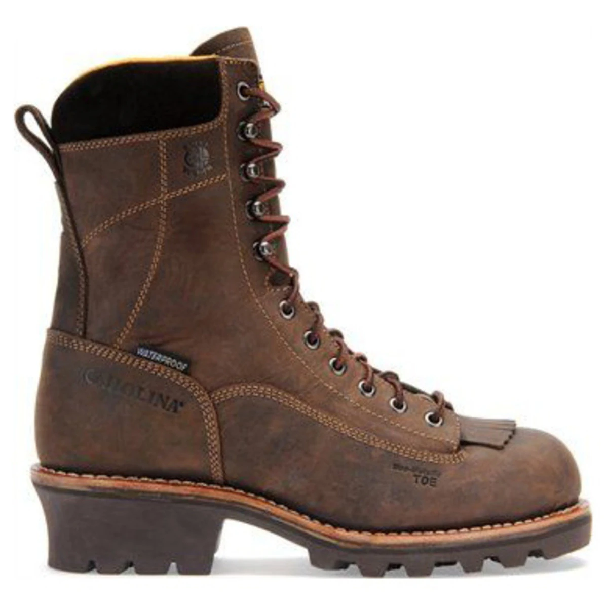 Carolina Men's 8" Waterproof Lace-To-Toe Logger Boots 4 Carolina Men's 8" Waterproof Lace-To-Toe Logger Boots - Image 2