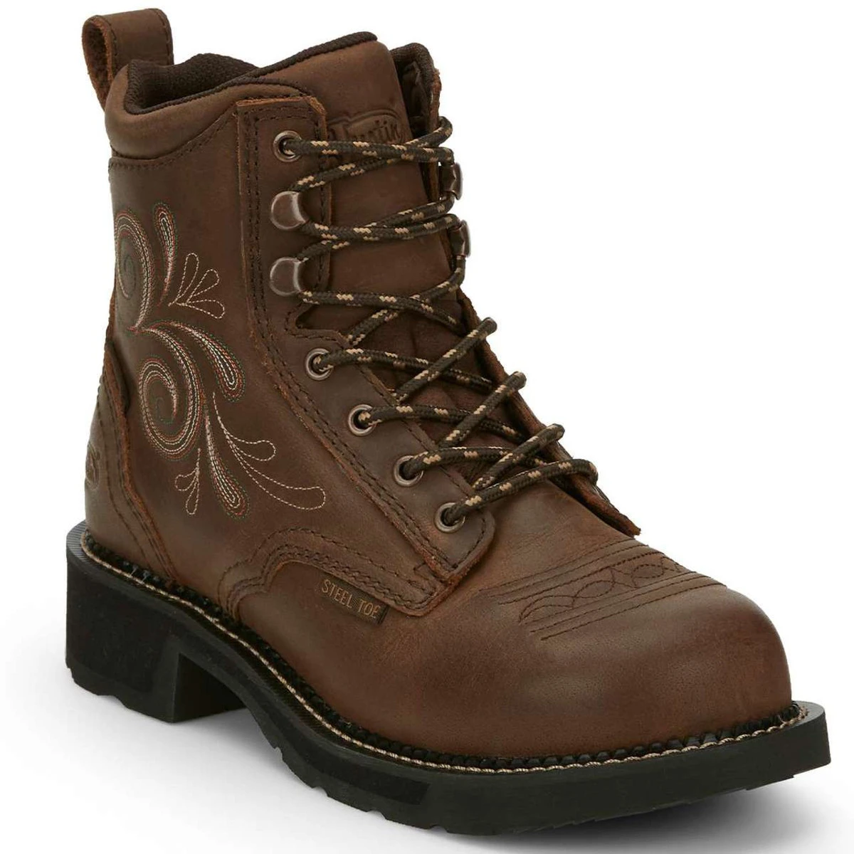 Justin Women's Katerina 6" Waterproof EH Steel Toe Boots 3 Justin Women's Katerina 6" Waterproof EH Steel Toe Boots