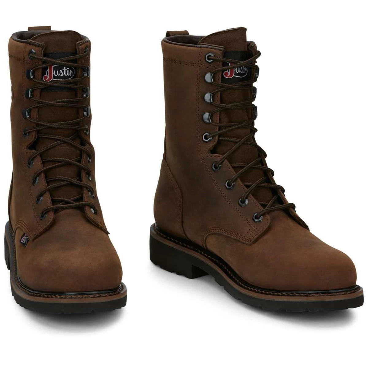 Justin Men's Drywall 8" Brown Waterproof EH Steel Toe Boots - SE961 4 Justin Men's Drywall 8" Brown Waterproof EH Steel Toe Boots - SE961 - Image 2