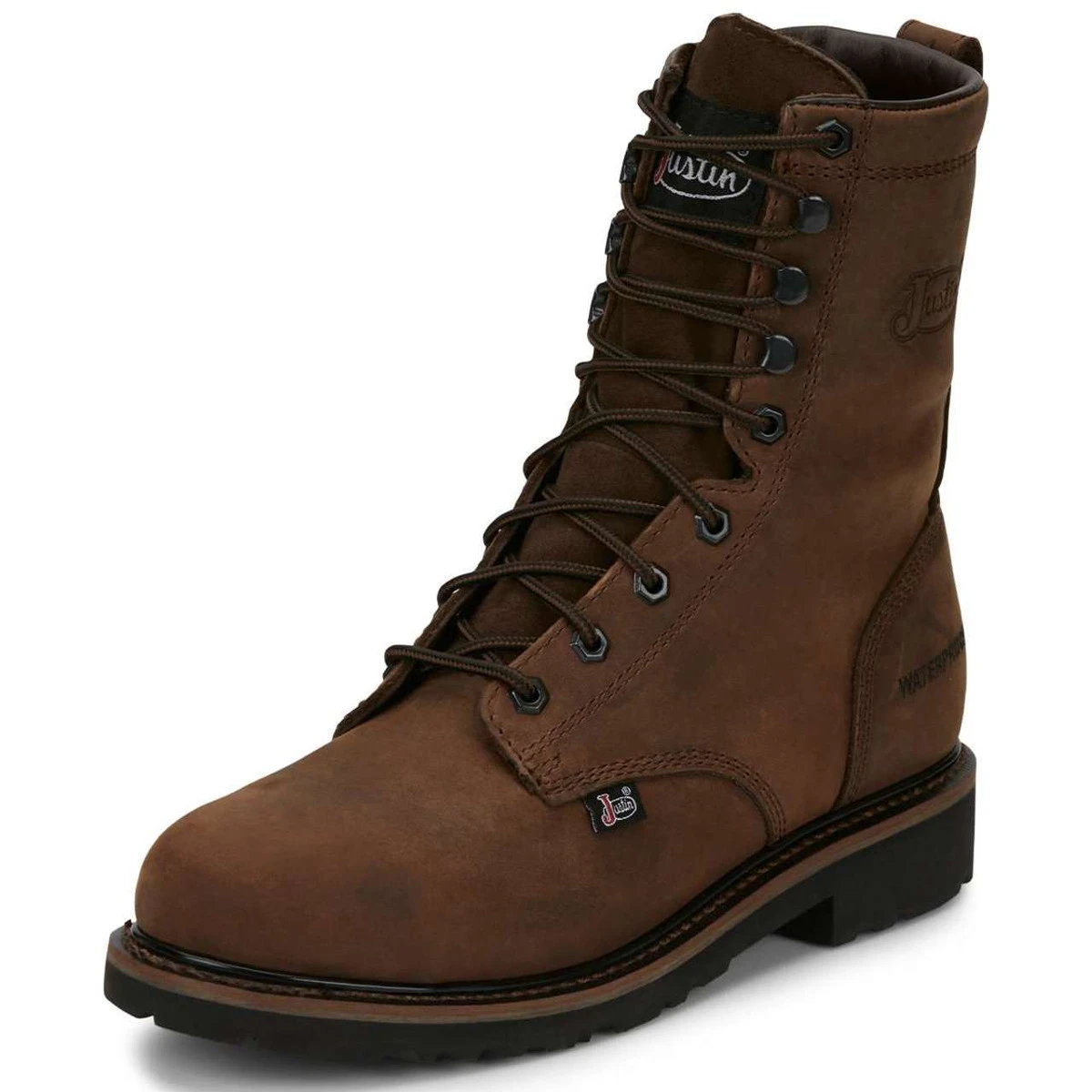Justin Men's Drywall 8" Brown Waterproof EH Steel Toe Boots - SE961 10 Justin Men's Drywall 8" Brown Waterproof EH Steel Toe Boots - SE961 - Image 8