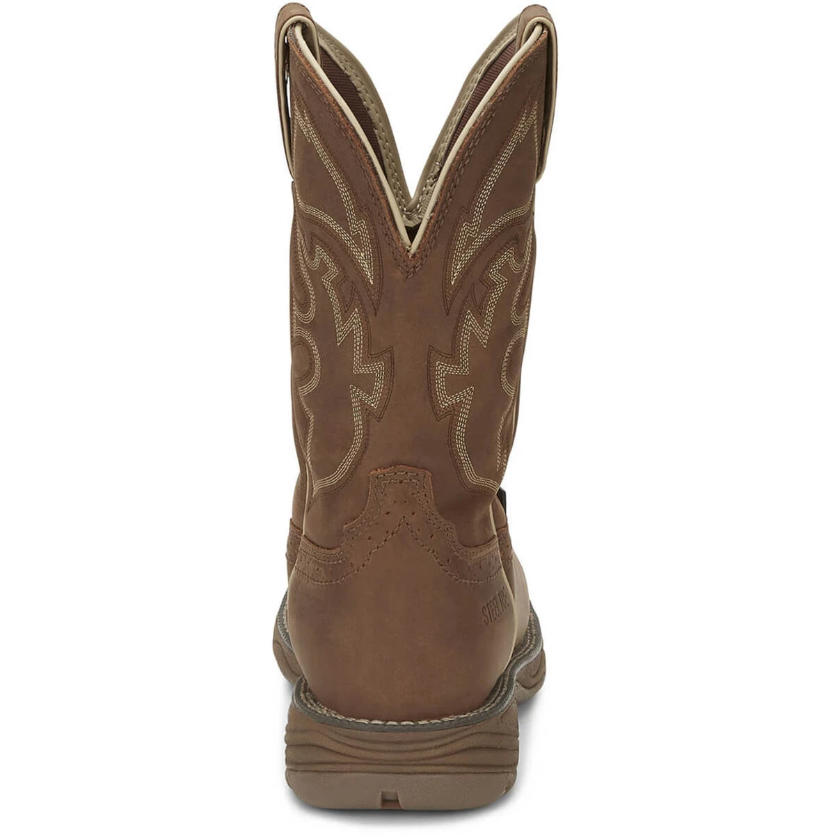 Justin Men's Rush 11" Tan Waterproof EH Steel Toe Boots - WK4331 5 Justin Men's Rush 11" Tan Waterproof EH Steel Toe Boots - WK4331 - Image 3