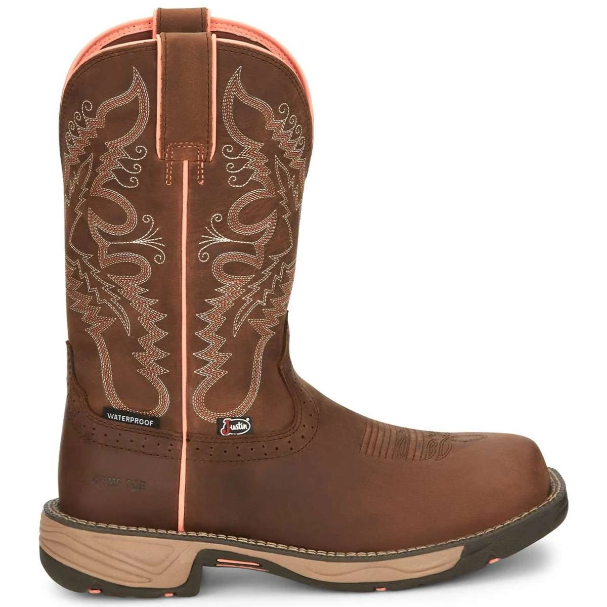 Justin Women's Stampede Rush 11" Waterproof EH Composite Toe Boots - SE4357 4 Justin Women's Stampede Rush 11" Waterproof EH Composite Toe Boots - SE4357 - Image 2