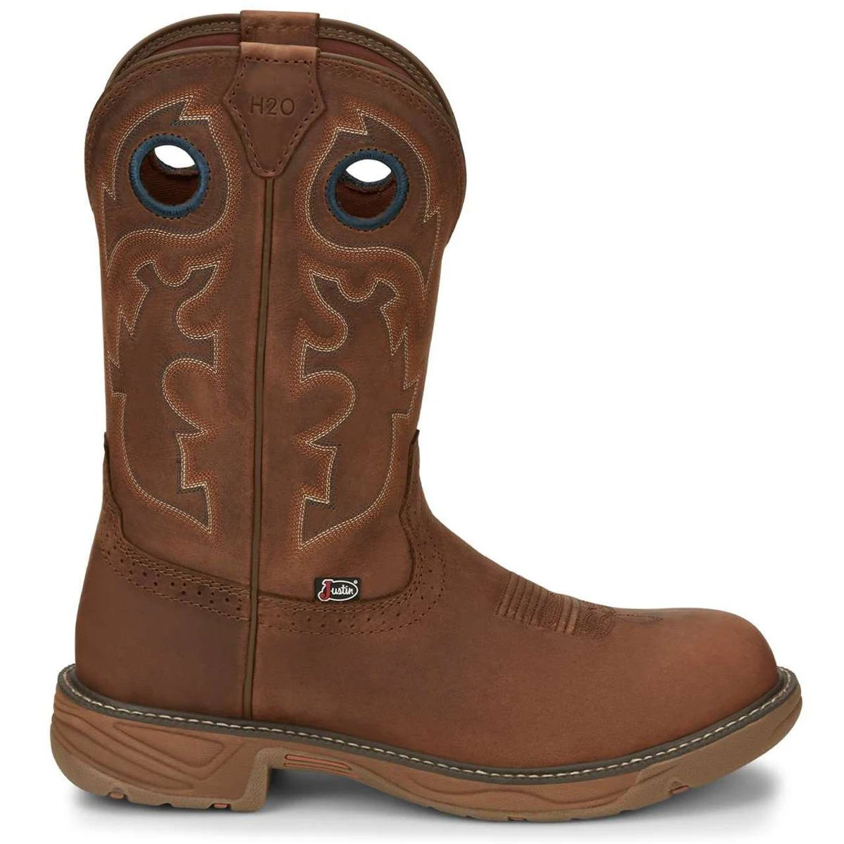 Justin Men's Rush 11" Brown Waterproof EH Soft Toe Boots - SE4332 5 Justin Men's Rush 11" Brown Waterproof EH Soft Toe Boots - SE4332 - Image 3