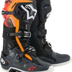 Alpinestars Tech 10 Boots With DHCP - BK/GR/OR/FRD