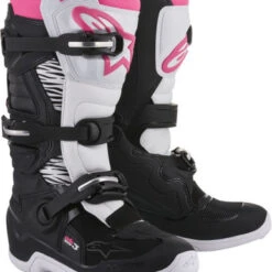 Alpinestars Womens Stella Tech 3 Black/White/Pink Boots - West