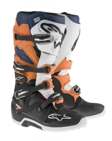 Alpinestars Tech 7 BK/OR/WH Boots 3 Alpinestars Tech 7 BK/OR/WH Boots