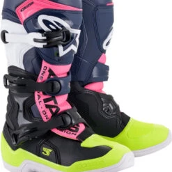 Alpinestars Youth Tech 3S Boots - Black/Blue/Pink