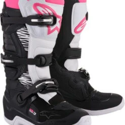 Alpinestars Womens Stella Tech 3 Black/White/Pink Boots