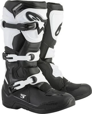 Alpinestars Tech 3 Black/White Boots - West 3 Alpinestars Tech 3 Black/White Boots - West