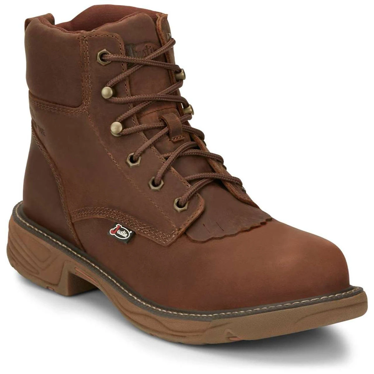 Justin Men's Rush 6" Brown Waterproof EH Nano Composite Toe Boots - SE466 3 Justin Men's Rush 6" Brown Waterproof EH Nano Composite Toe Boots - SE466
