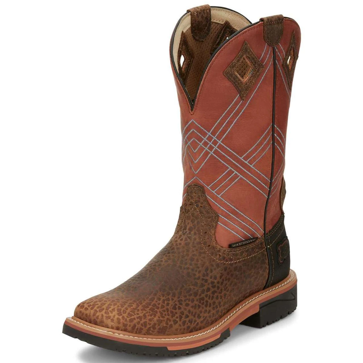 Justin Men's Dalhart 12" Brown Waterproof EH Soft Toe Boots - SE4216 10 Justin Men's Dalhart 12" Brown Waterproof EH Soft Toe Boots - SE4216 - Image 8