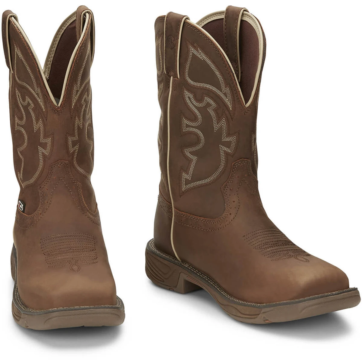 Justin Men's Rush 11" Tan Waterproof EH Steel Toe Boots - WK4331 9 Justin Men's Rush 11" Tan Waterproof EH Steel Toe Boots - WK4331 - Image 7