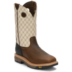 Justin Men's Roughneck 12" Brown EH Soft Toe Boots - WK2116