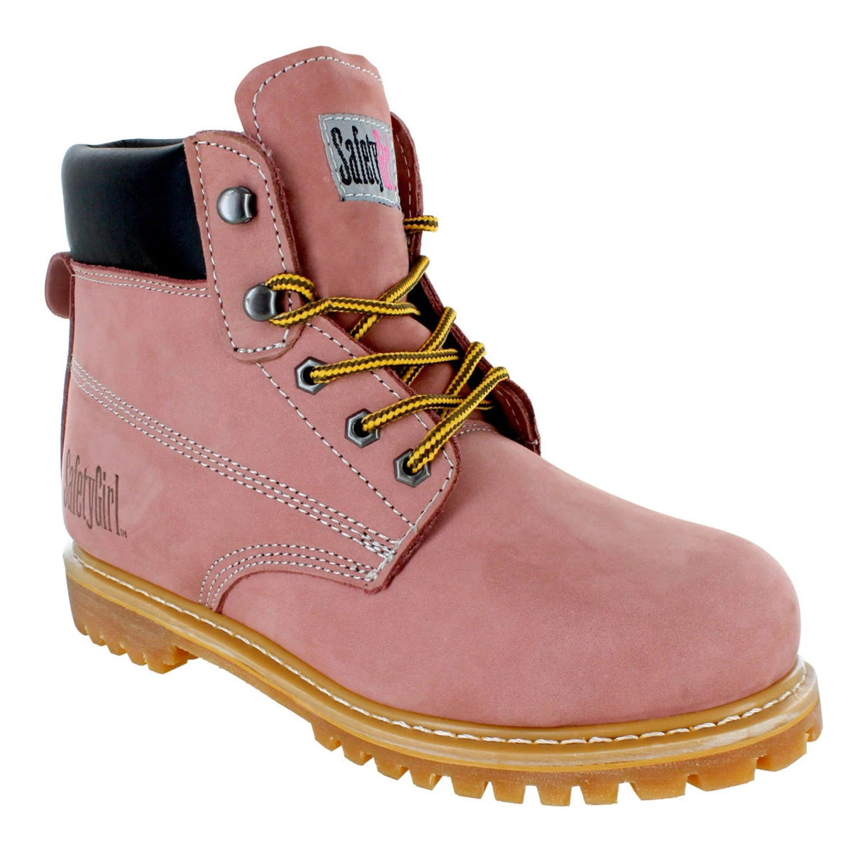 Safety Girl Steel Toe Work Boots - Light Pink 3 Safety Girl Steel Toe Work Boots - Light Pink