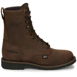 Justin Men's Drywall 8" Brown Waterproof EH Soft Toe Boots - SE960 -Matisse Footwear shop mdbrdukd6zvenlf8mnpn 69384.1698784686