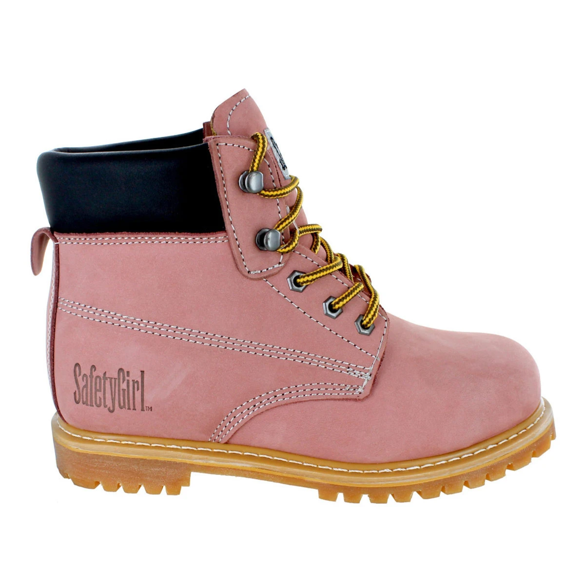 Safety Girl Steel Toe Work Boots - Light Pink 4 Safety Girl Steel Toe Work Boots - Light Pink - Image 2