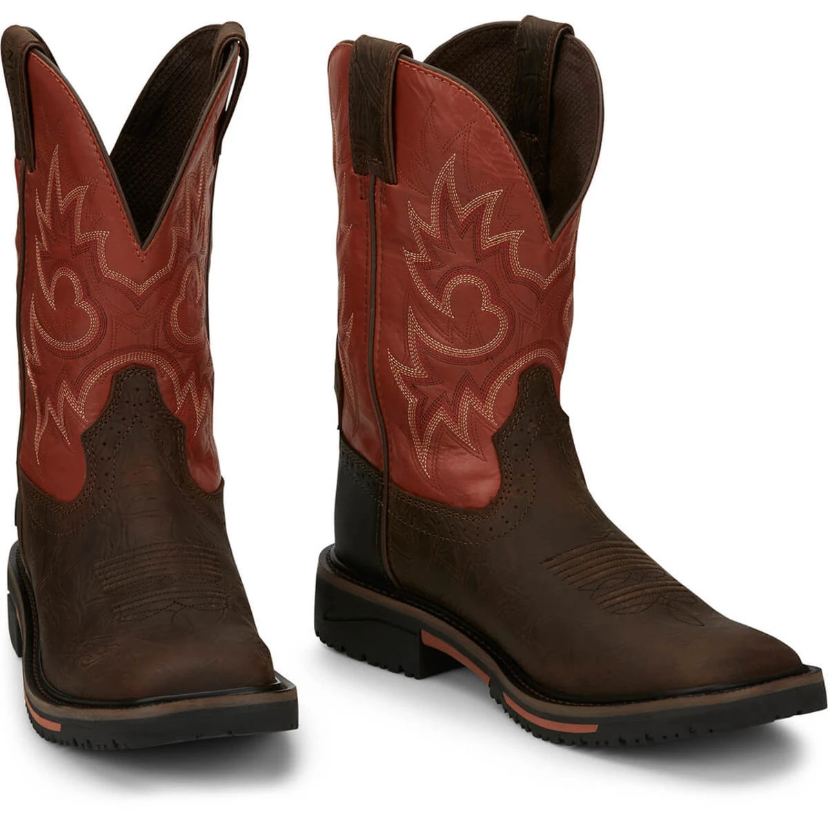 Justin Men's Joist 11" Brown Waterproof EH Soft Toe Boots - SE4944 4 Justin Men's Joist 11" Brown Waterproof EH Soft Toe Boots - SE4944 - Image 2