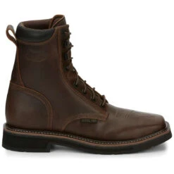 Justin Men's Pulley 8" Brown EH Steel Toe Boots - SE682 -Matisse Footwear shop oidze9nvbad7lybuljwt 14069.1699597959