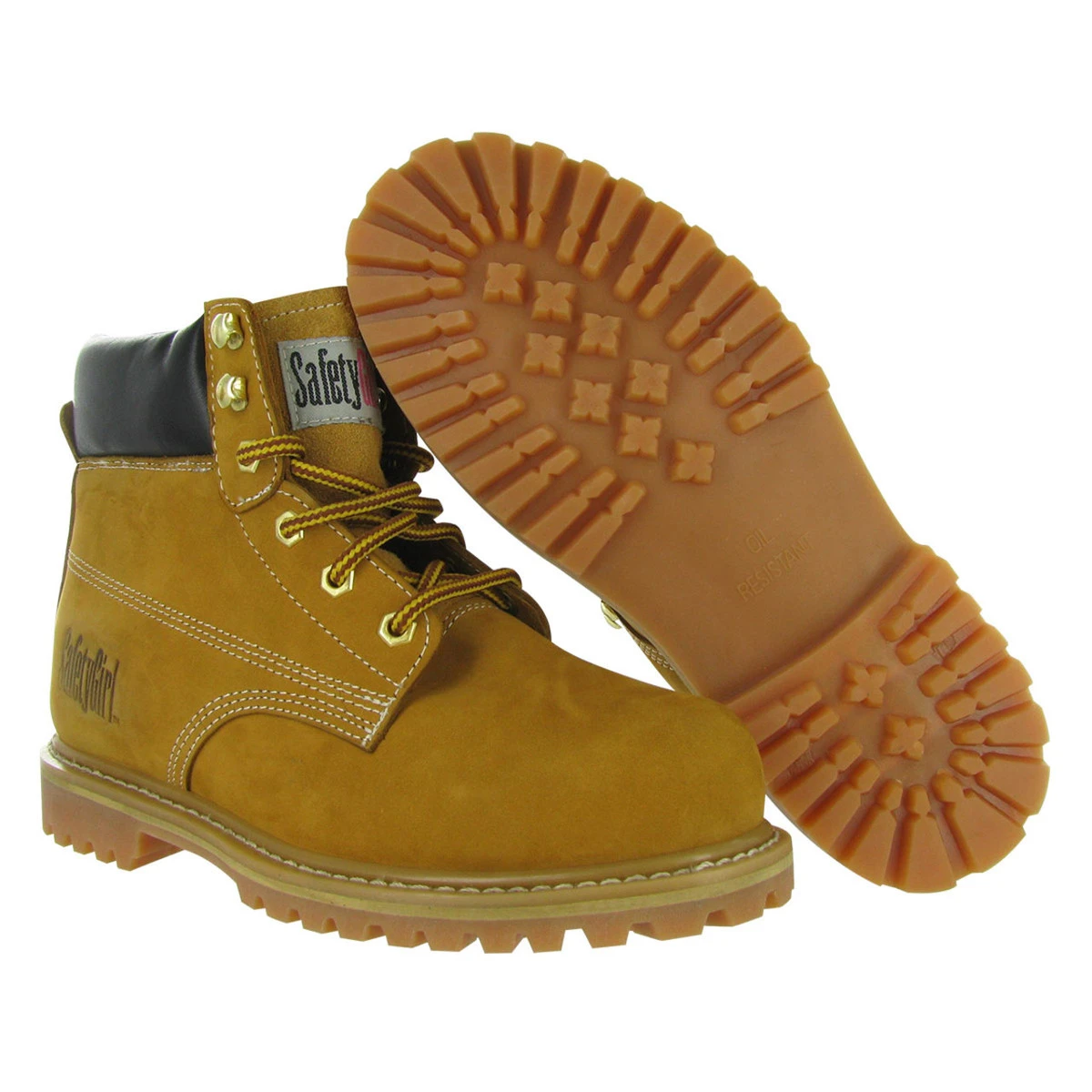 Safety Girl Steel Toe Work Boots - Tan - Clearance 3 Safety Girl Steel Toe Work Boots - Tan - Clearance