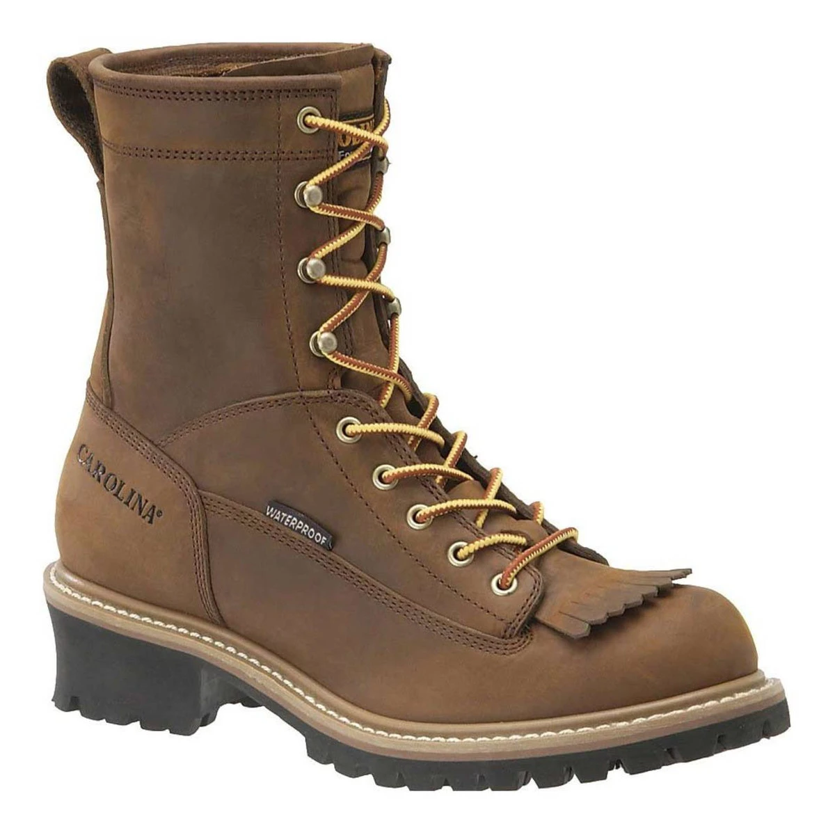 Carolina 8" Waterproof Lace-To-Toe Logger Boots 3 Carolina 8" Waterproof Lace-To-Toe Logger Boots