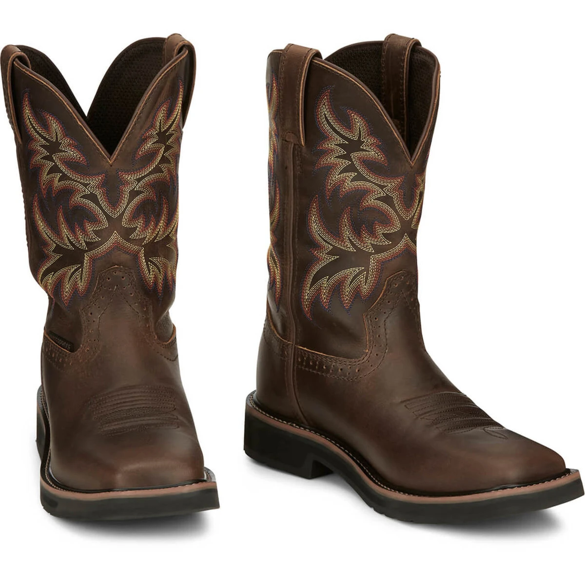 Justin Men's Driller 11" Brown Waterproof EH Soft Toe Boots - SE4689 4 Justin Men's Driller 11" Brown Waterproof EH Soft Toe Boots - SE4689 - Image 2