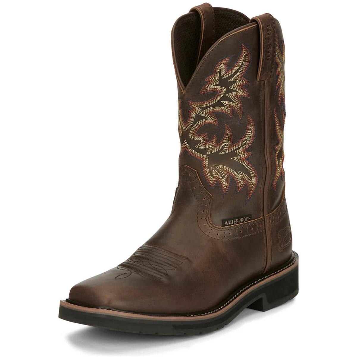 Justin Men's Driller 11" Brown Waterproof EH Soft Toe Boots - SE4689 11 Justin Men's Driller 11" Brown Waterproof EH Soft Toe Boots - SE4689 - Image 9