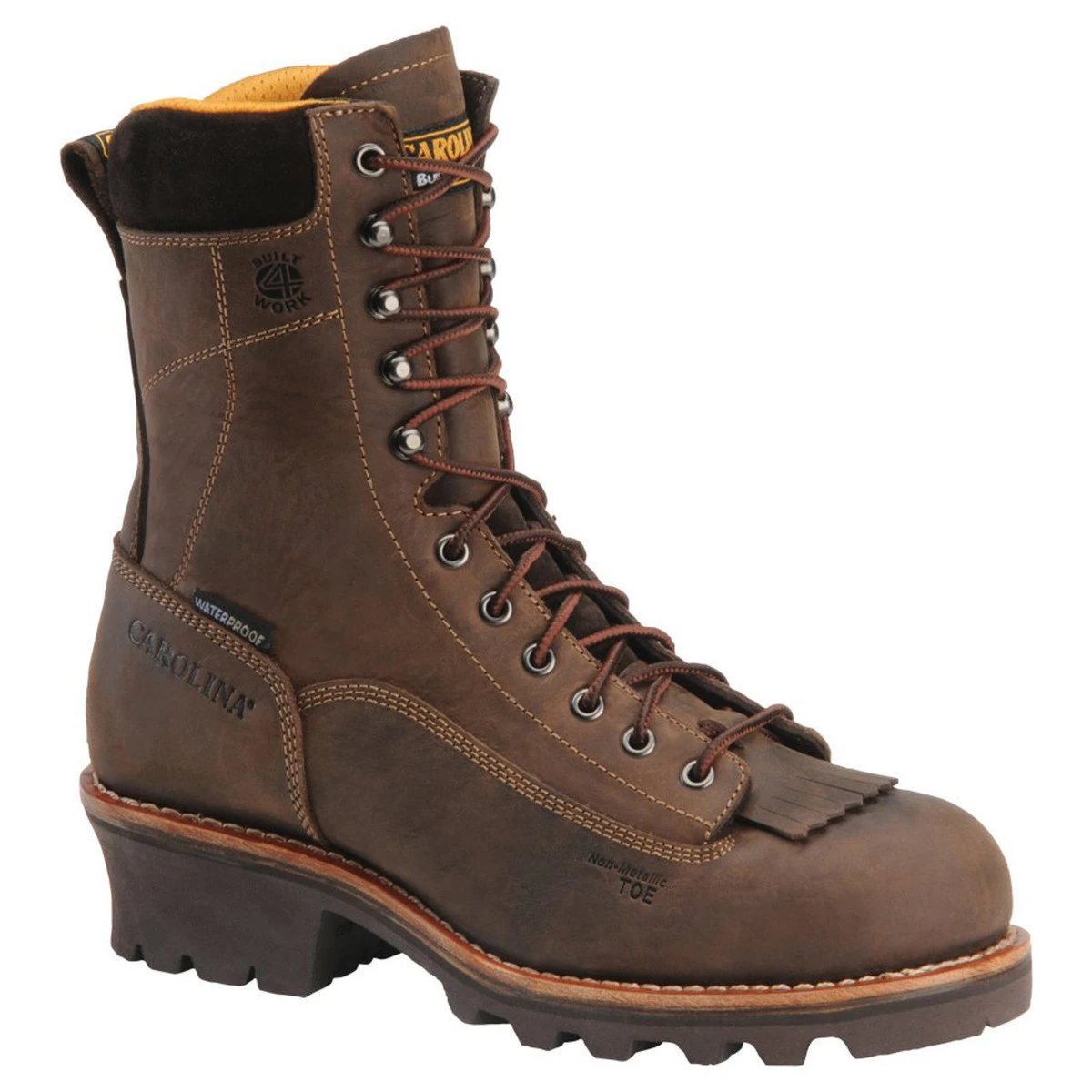 Carolina Men's 8" Waterproof Lace-To-Toe Logger Boots 3 Carolina Men's 8" Waterproof Lace-To-Toe Logger Boots
