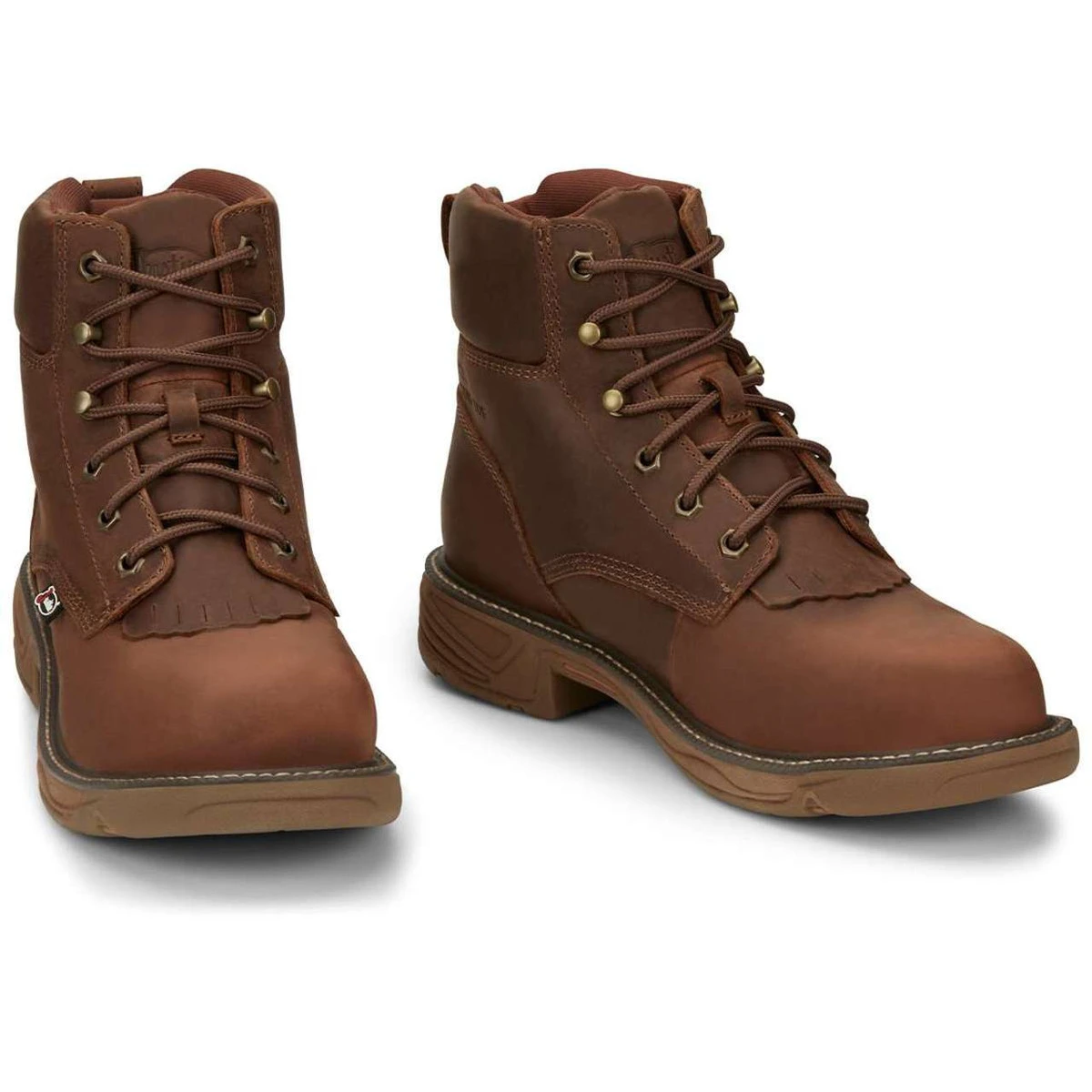 Justin Men's Rush 6" Brown Waterproof EH Nano Composite Toe Boots - SE466 4 Justin Men's Rush 6" Brown Waterproof EH Nano Composite Toe Boots - SE466 - Image 2