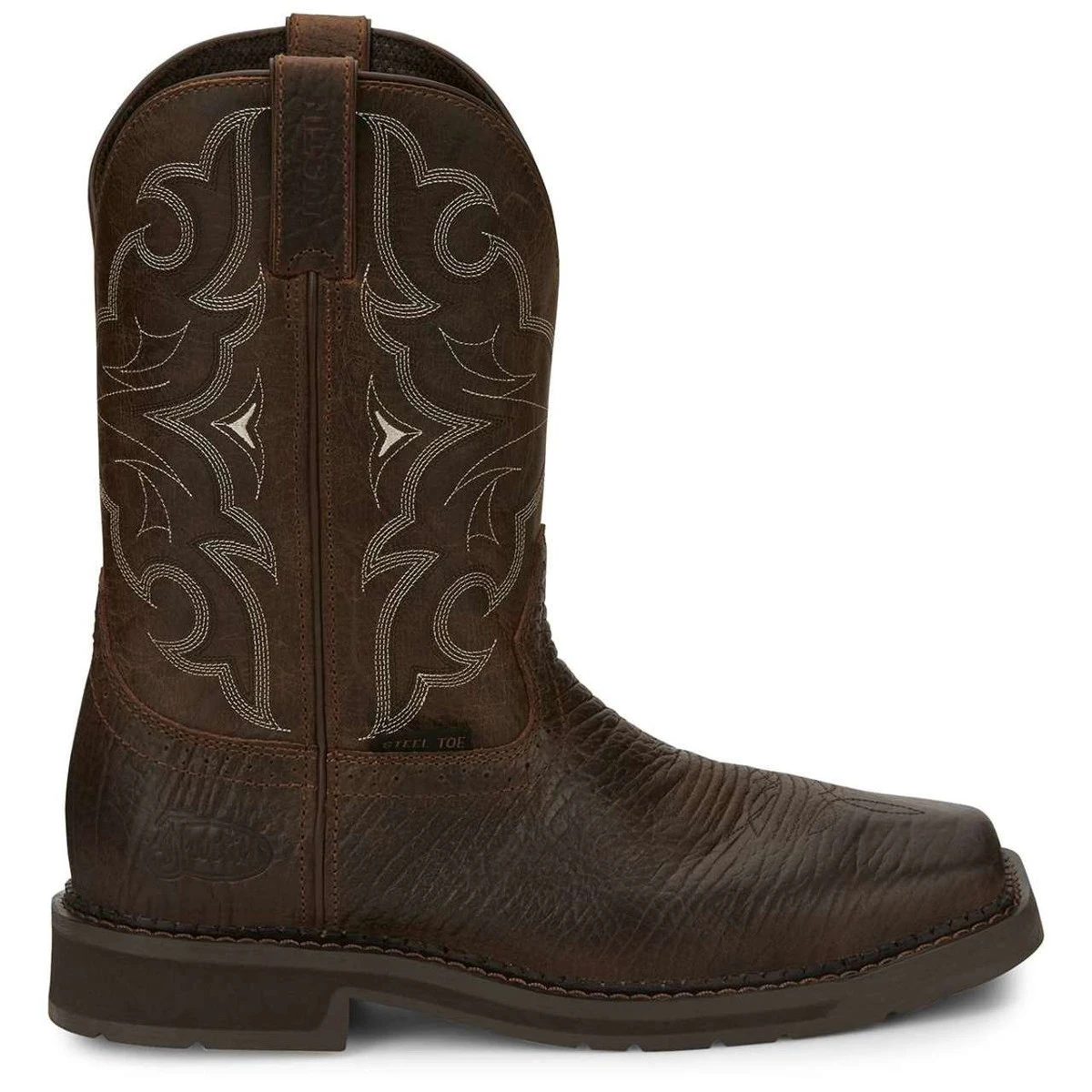 Justin Men's Amarillo 11" Brown EH Steel Toe Boots - SE4313 5 Justin Men's Amarillo 11" Brown EH Steel Toe Boots - SE4313 - Image 3